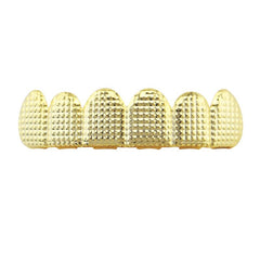 Plated Hip Hop Teeth Grills Top & Bottom Brace for Perfect Smile