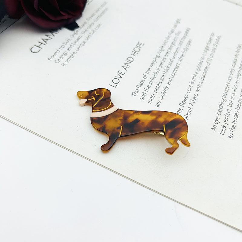 French Acetic Acid Clip Animal Sausage Geometric Hair Clip