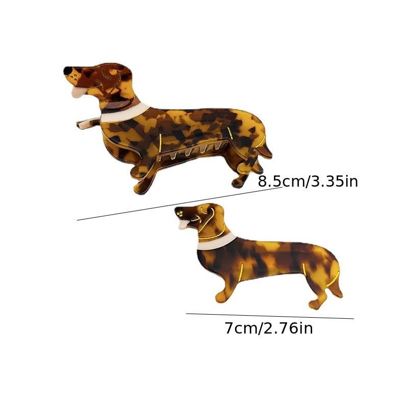 French Acetic Acid Clip Animal Sausage Geometric Hair Clip