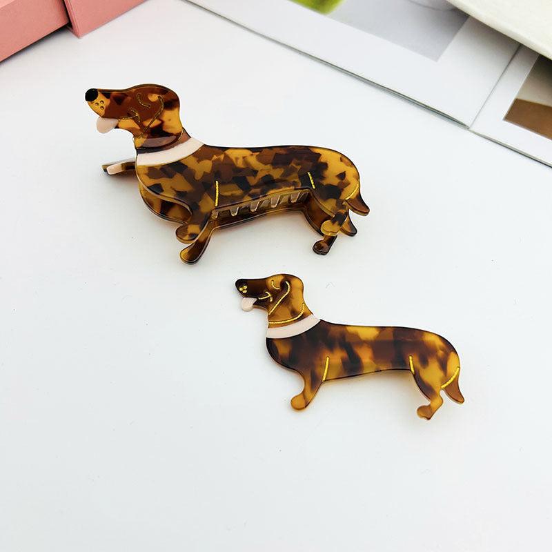 French Acetic Acid Clip Animal Sausage Geometric Hair Clip