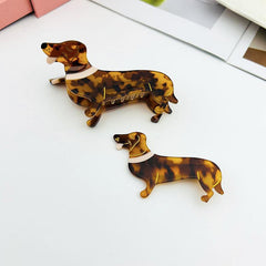 French Acetic Acid Clip Animal Sausage Geometric Hair Clip