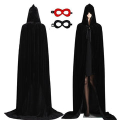 Halloween Hooded Cloak Unisex Reversible Cape Cloak for Witch Vampires Party