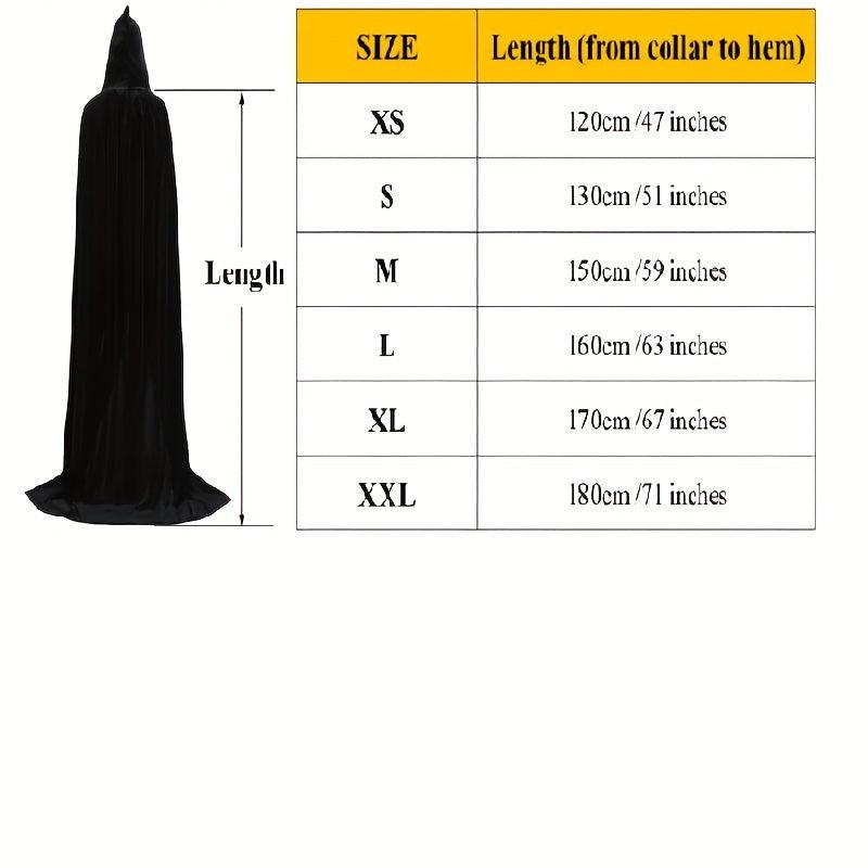 Halloween Hooded Cloak Unisex Reversible Cape Cloak for Witch Vampires Party