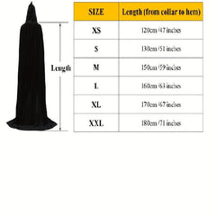 Halloween Hooded Cloak Unisex Reversible Cape Cloak for Witch Vampires Party