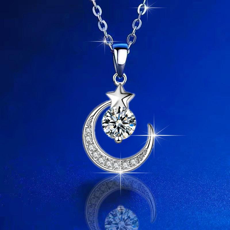 Glamorous Diamond Dangle Choker Chain Necklace