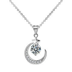 Glamorous Diamond Dangle Choker Chain Necklace