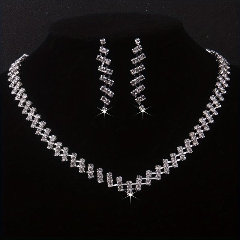Bridal Set Water Drop Necklace Earrings