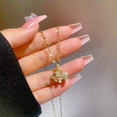 Elephant Pendant Necklace Ideal for Girls' Parties