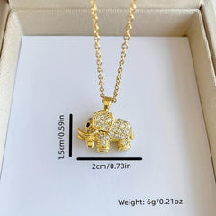 Elephant Pendant Necklace Ideal for Girls' Parties