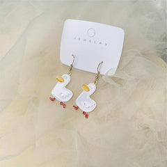 Cheer Duck Poached Egg Earrings - Fun Twist to Your Look