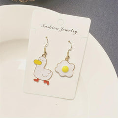Cheer Duck Poached Egg Earrings - Fun Twist to Your Look