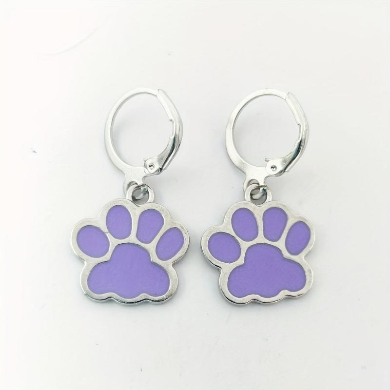 Alloy Drop Animal Claw Dog And Cat Footprints Earrings Children's Jewelry