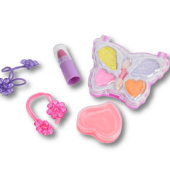 Girls Makeup Toy Set with Eye Shadow Plate and Accessories - Safe and Non-Toxic
