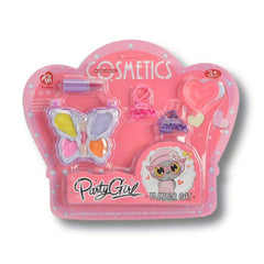 Girls Makeup Toy Set with Eye Shadow Plate and Accessories - Safe and Non-Toxic