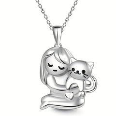 Stylish I Love Kitten Pendant Necklace - Perfect Gift