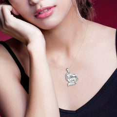 Stylish I Love Kitten Pendant Necklace - Perfect Gift