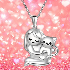 Stylish I Love Kitten Pendant Necklace - Perfect Gift