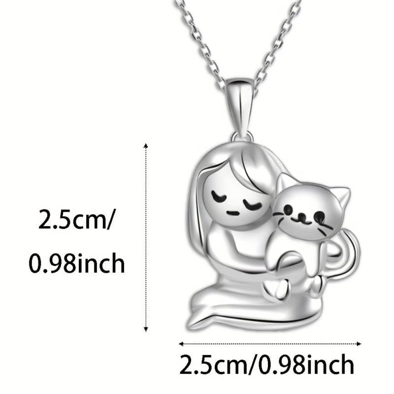 Stylish I Love Kitten Pendant Necklace - Perfect Gift
