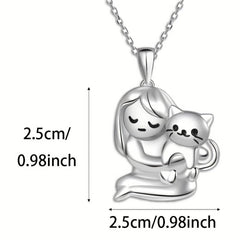 Stylish I Love Kitten Pendant Necklace - Perfect Gift