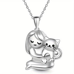Stylish I Love Kitten Pendant Necklace - Perfect Gift