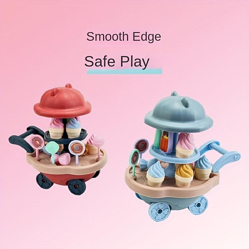 Kids Ice Cream Candy Truck Toy Kitchen Set | Interactive Parent-Child Play