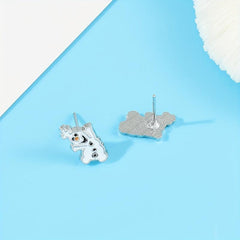 Sparkling Snowman Earrings - Ideal Gift for Christmas