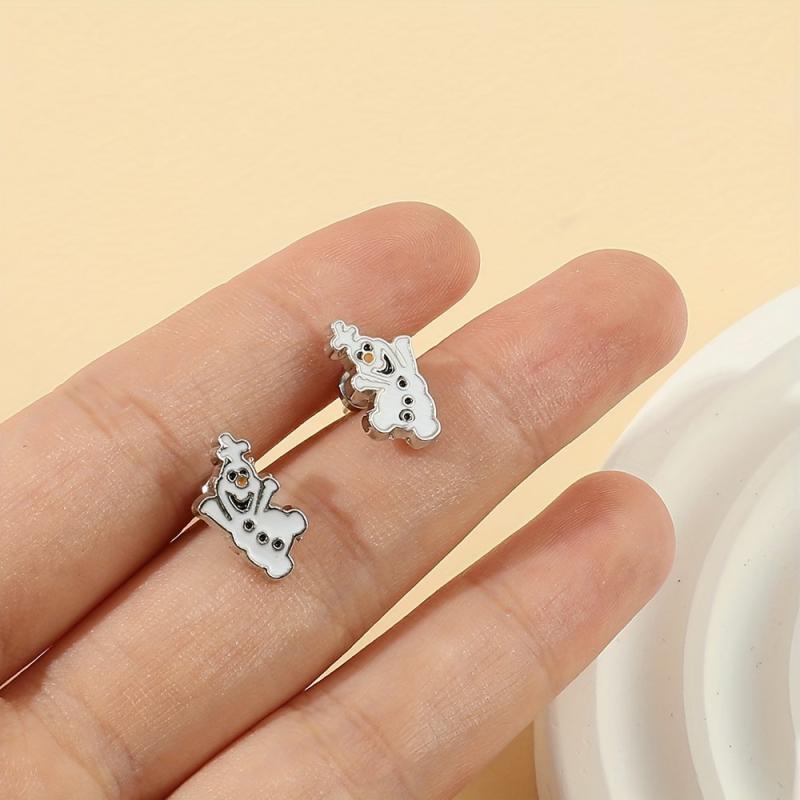 Sparkling Snowman Earrings - Ideal Gift for Christmas
