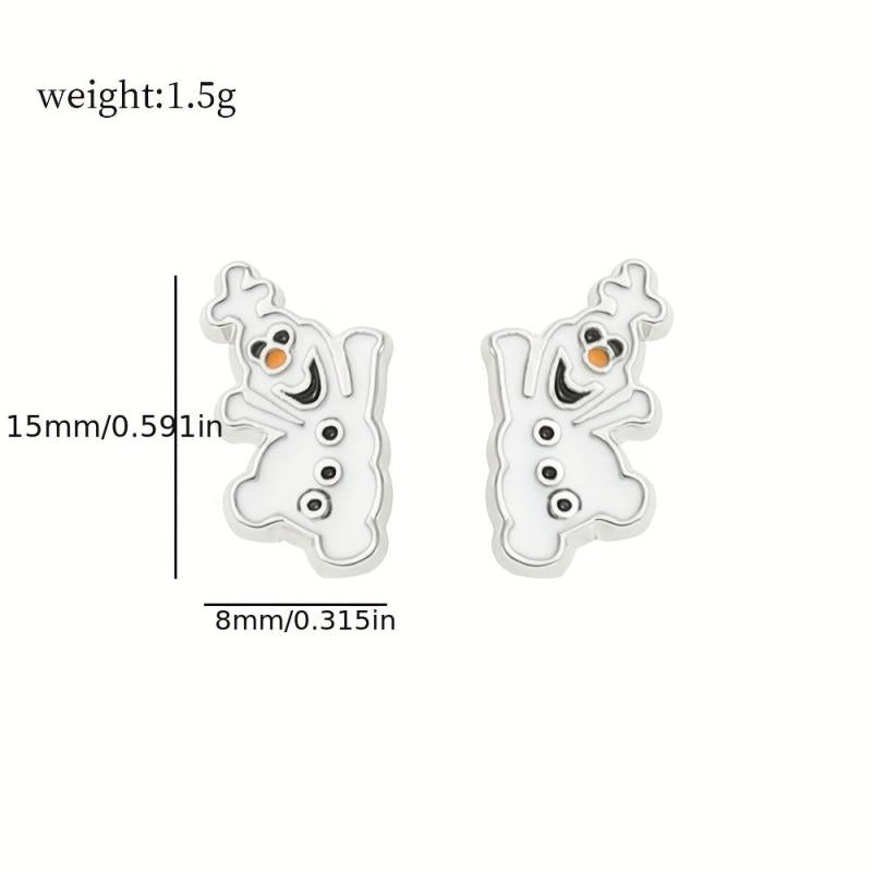 Sparkling Snowman Earrings - Ideal Gift for Christmas