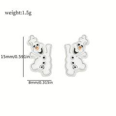 Sparkling Snowman Earrings - Ideal Gift for Christmas