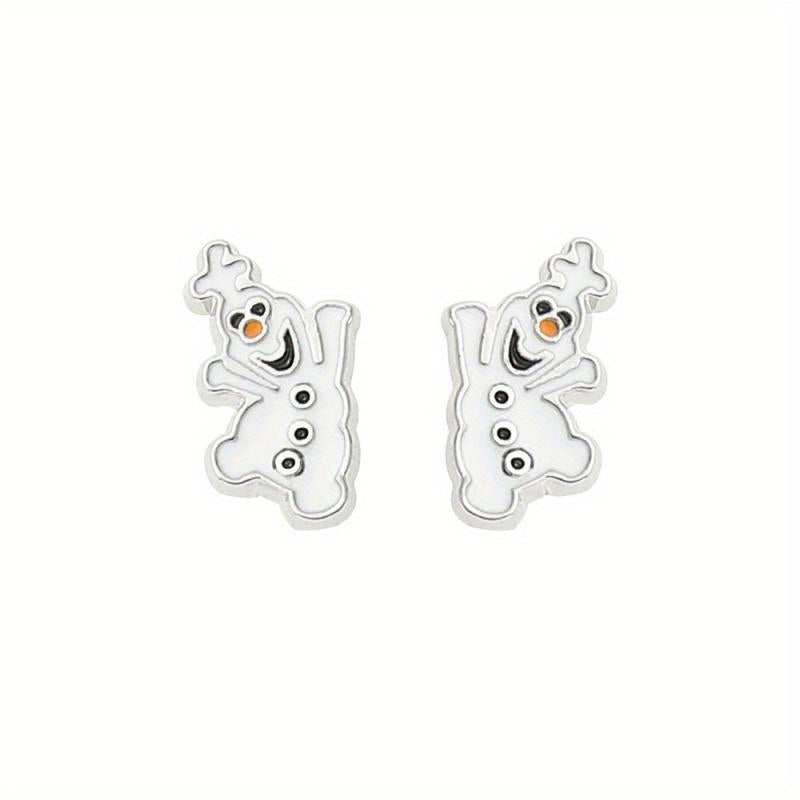 Sparkling Snowman Earrings - Ideal Gift for Christmas