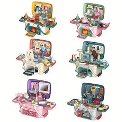Kids Play House Toy Set Educational Cooking Kitchen Dresser Tool Box Medical Box