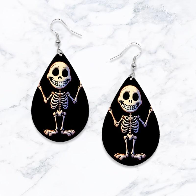 Funny Halloween Ghost Earrings Evil Eyes Dangle Jewelry