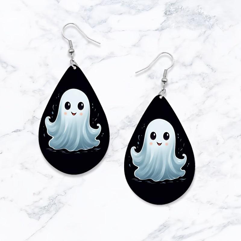 Funny Halloween Ghost Earrings Evil Eyes Dangle Jewelry