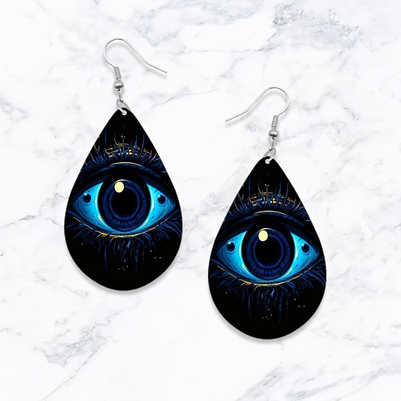 Funny Halloween Ghost Earrings Evil Eyes Dangle Jewelry