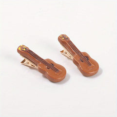 Funny Guitar Violin Hair Clip Set for Girls
