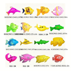40pcs Kids Pretend Play Fishing Game Inflatable Fish Pond Magnetic Toy