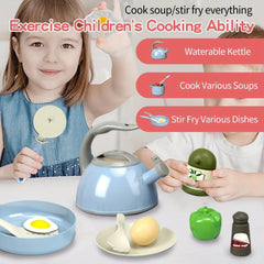 32pcs Kids Play House Simulation Kitchen Toy Set with Pots and Pans