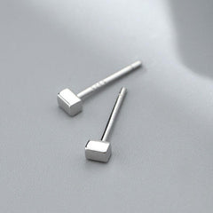 Silvery Needle Stud Earrings for Daily Wear