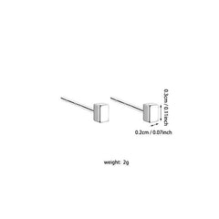 Silvery Needle Stud Earrings for Daily Wear