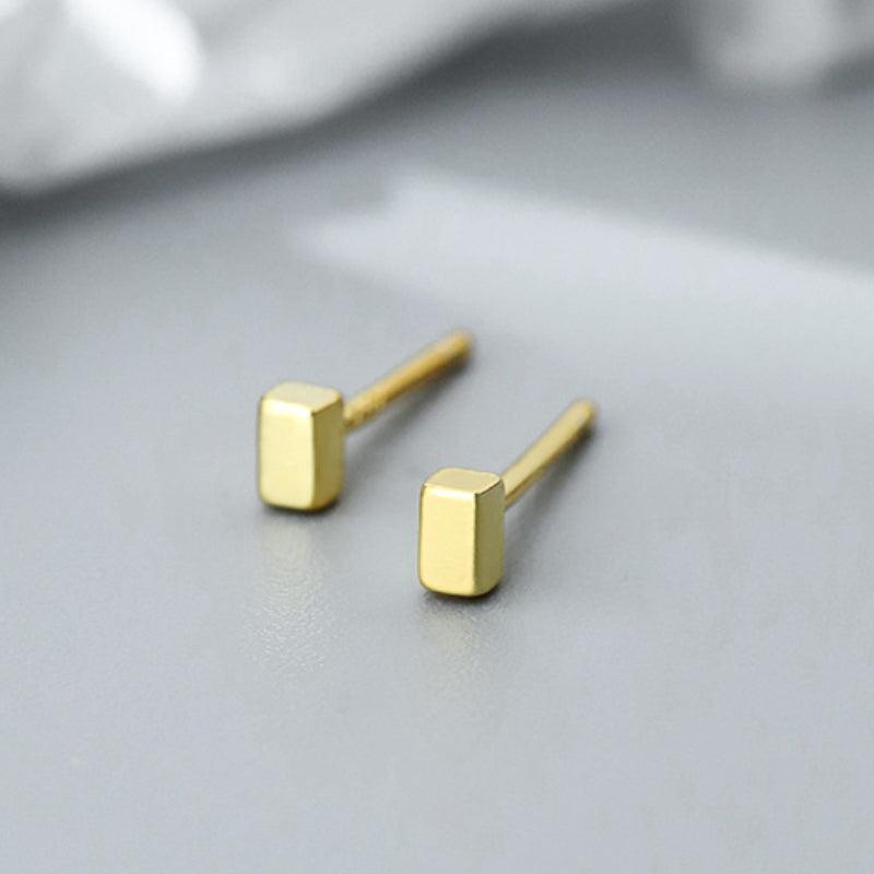 Silvery Needle Stud Earrings for Daily Wear
