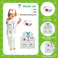 Kids Pretend Doctor Costume Halloween Dress Up