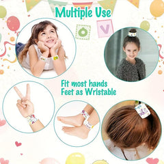 Graffiti Slap Bracelets for Kids - 50PCS DIY Snap Bracelets Bulk Pack