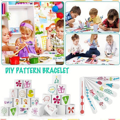 Graffiti Slap Bracelets for Kids - 50PCS DIY Snap Bracelets Bulk Pack