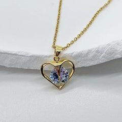 Heart Crystal Pendant Necklace Women's Gift