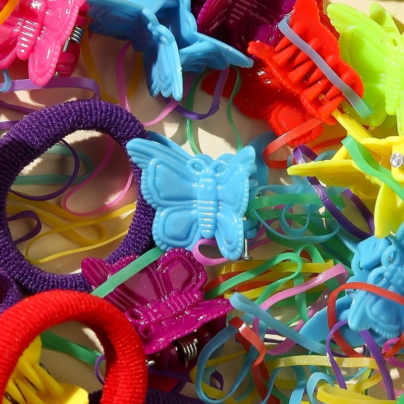 1070 Pack Kids Hot Hair Tie Hair Clip Set Birthday Gift