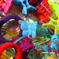 1070 Pack Kids Hot Hair Tie Hair Clip Set Birthday Gift