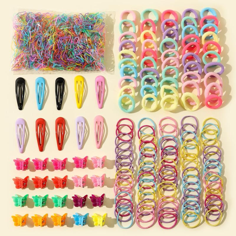 1070 Pack Kids Hot Hair Tie Hair Clip Set Birthday Gift