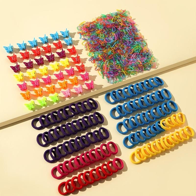1070 Pack Kids Hot Hair Tie Hair Clip Set Birthday Gift