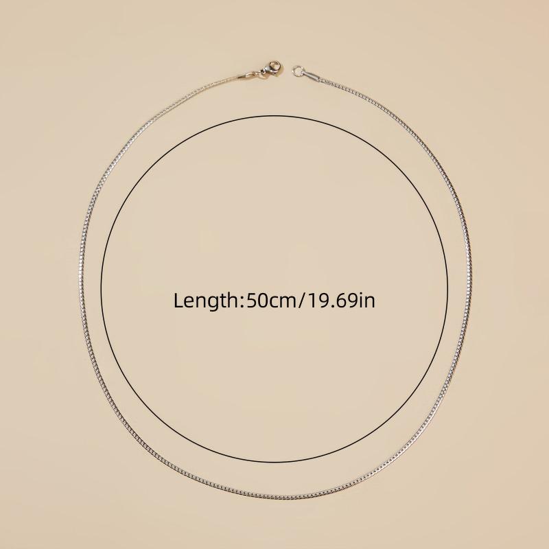 Stainless Steel Chain Necklace - Ideal Gift for Her