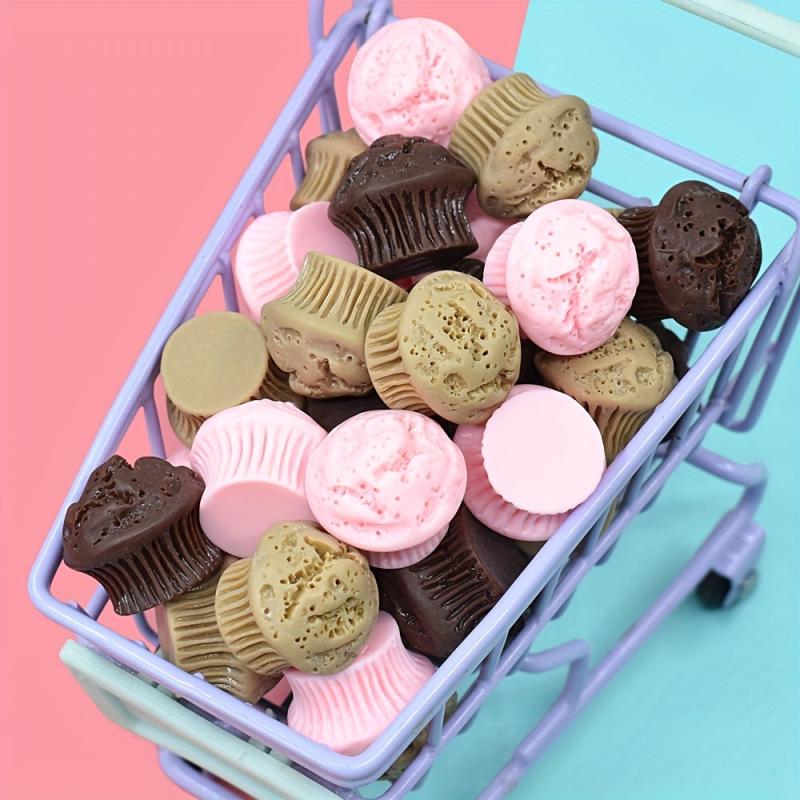 Resin Accessories Cupcake Simulation Food Play Props Diy Decor